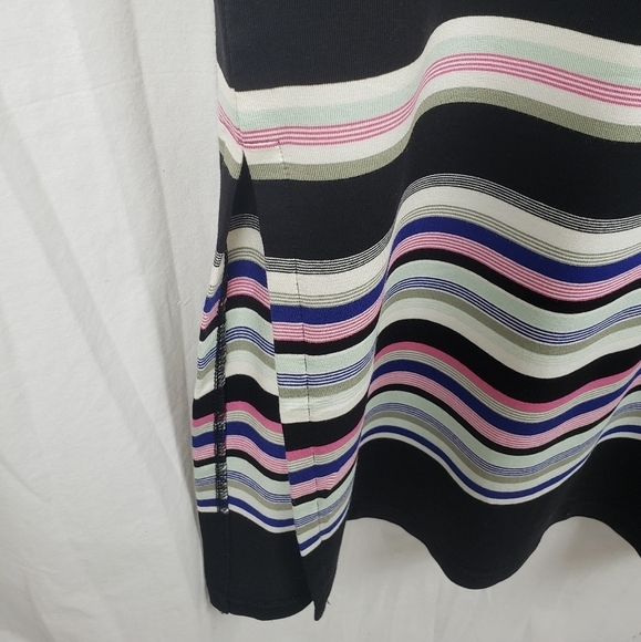 White House Black Market Striped Midi Dress - Black, Purple, Pink, White - Picture 5 of 9